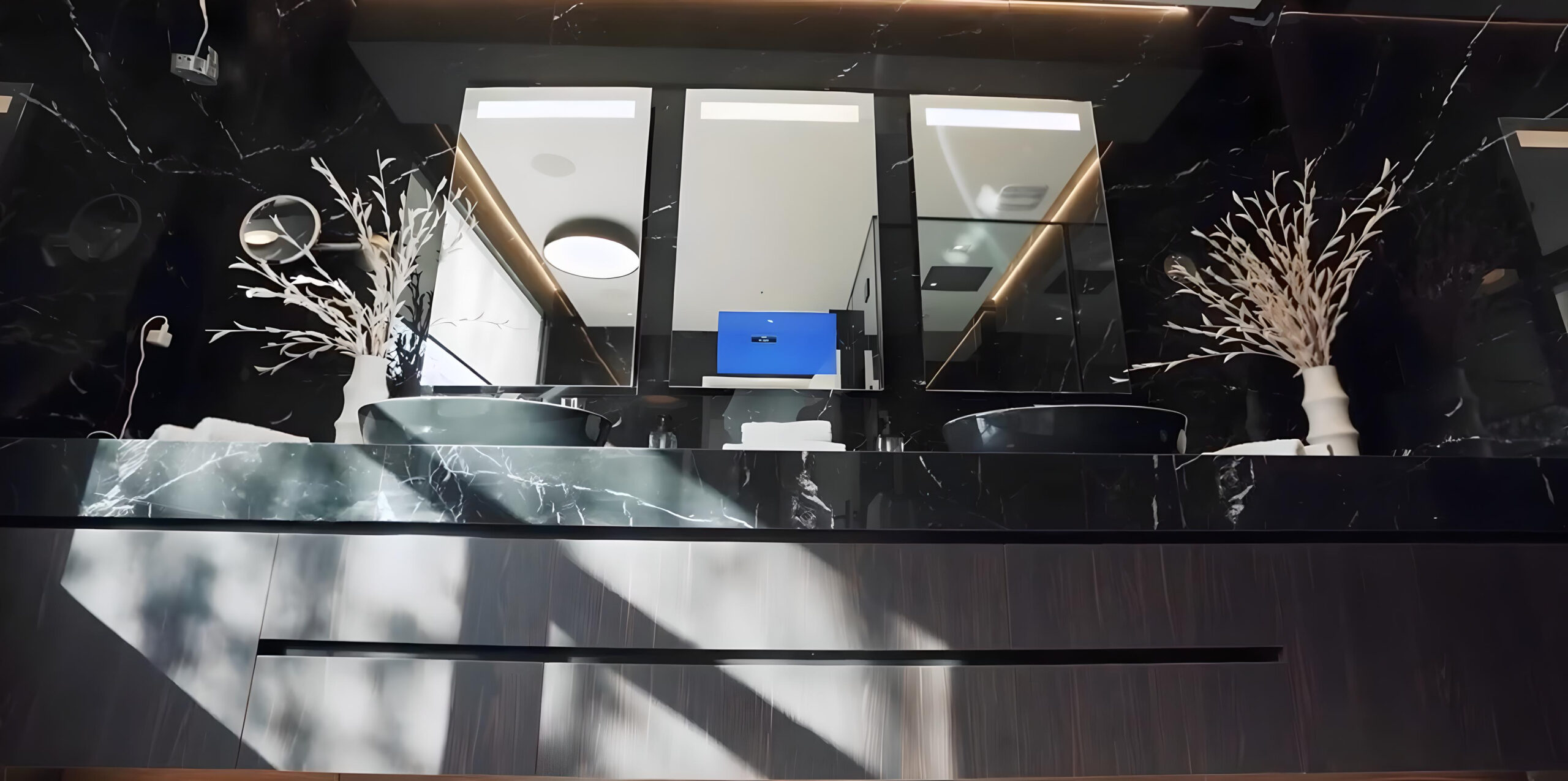 Réalisation entreprise construction Geneve - lavabo SDB