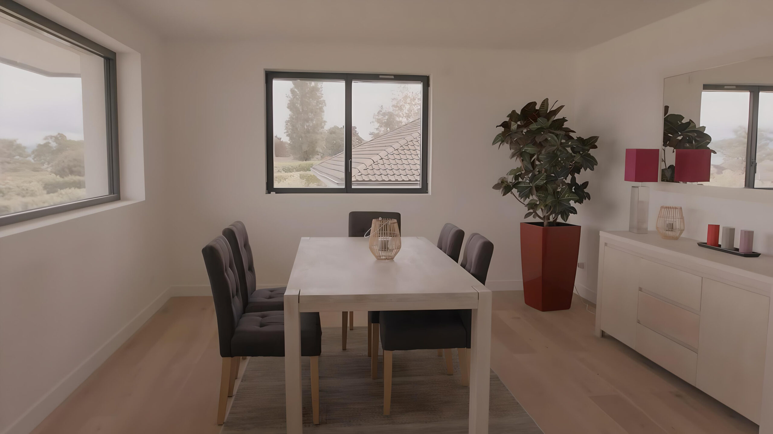 Rehausse - Surélévation Genève - Entreprise construction bois - Espace salle à mangé